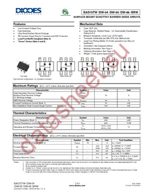 BAS70DW-05-7-F datasheet  